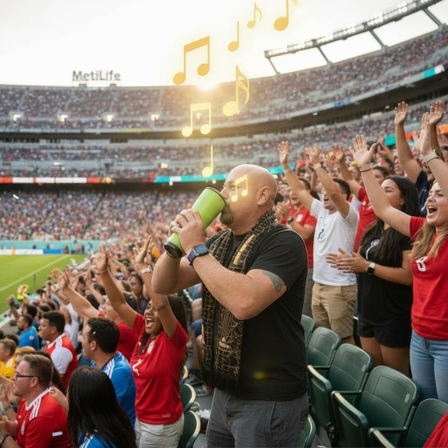 Official FIFA World Cup 2026 Edition - Host Country Mexico's 24oz Insulated Vuvuzela Rowdy Tumbler & Built In Horn -Premium 18/8 Stainless Steel - Handwash Only - Keep Beverages Hot 12 hr / Cold 24 hr