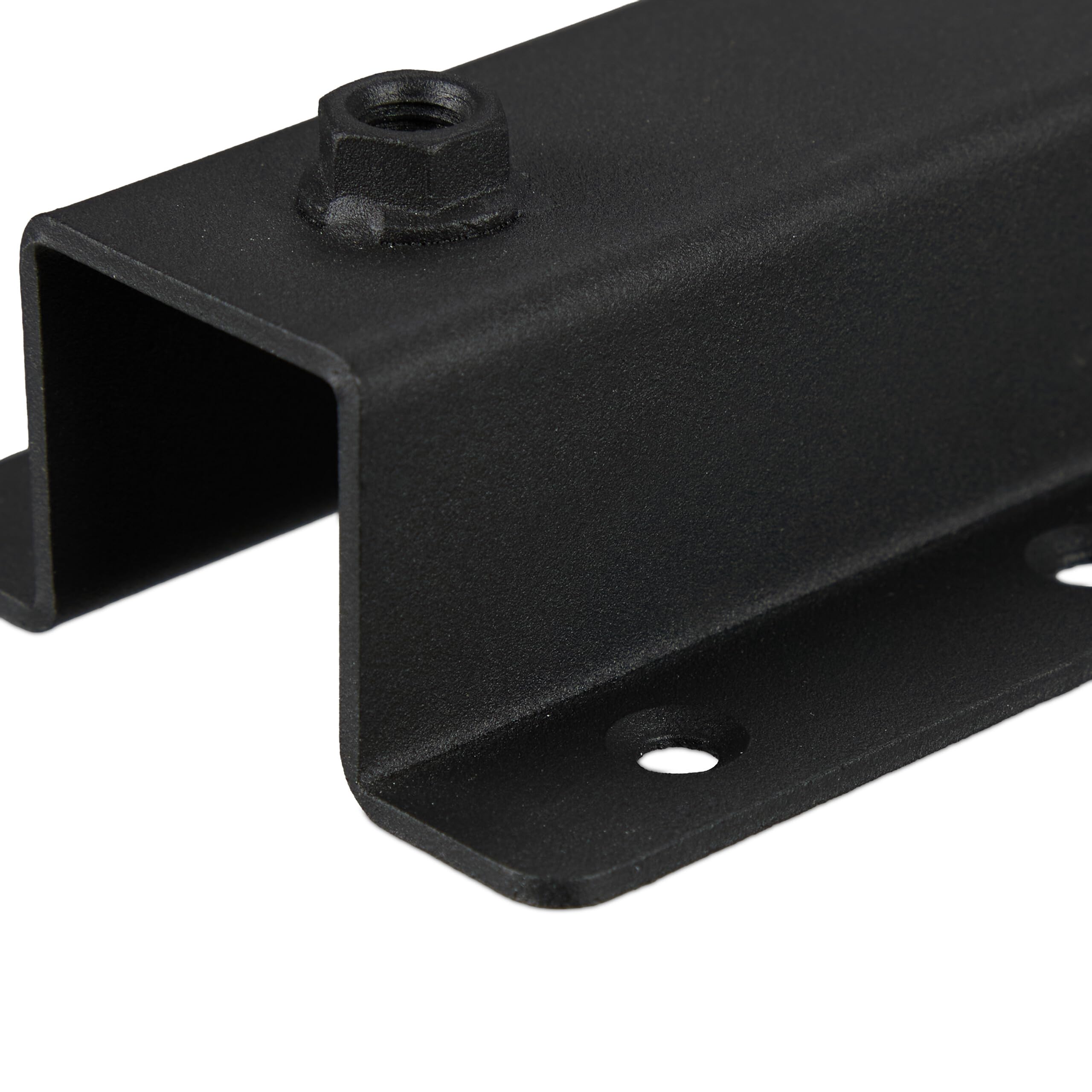Relaxdays Extensión para Mesa de Metal Ajustable, 60 cm, 2 Brazos, Carga 80 kg, Negro
