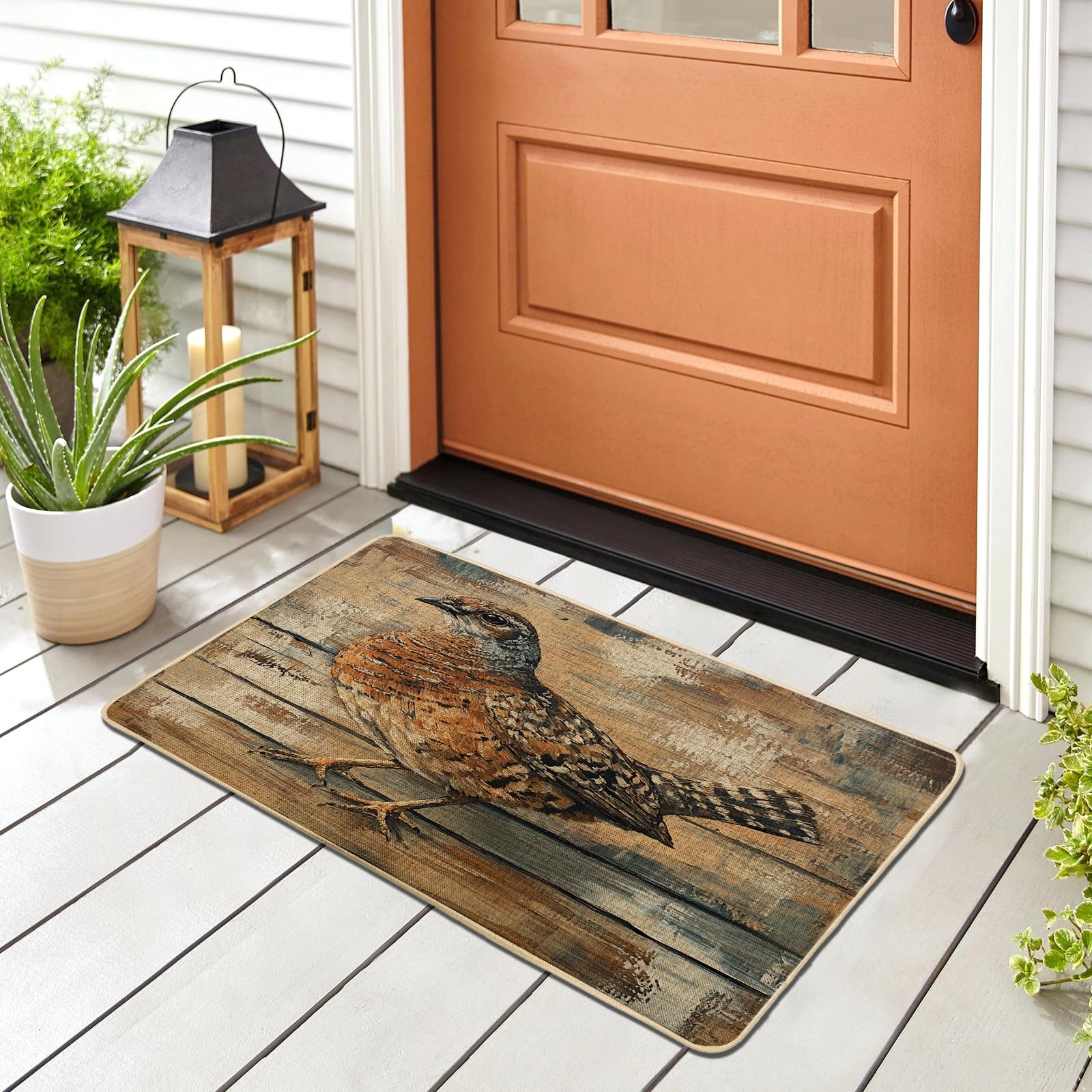 Tapis de sol oiseau antidérapant pour résoudre les entrées sales