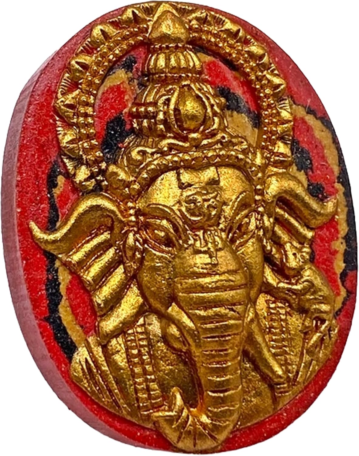Thai Ganesha Amulet Pink Herbal Powder LP Maha Sila 2024 Lucky Success Pendant from Kalasin Thailand LP Maha Sila Ganesha Amulet