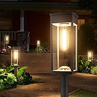 Vista 8 de Luces solares para senderos al aire libre, impermeables, brillantes, luces LED para camino, alimentadas por energía solar para exteriores, patio