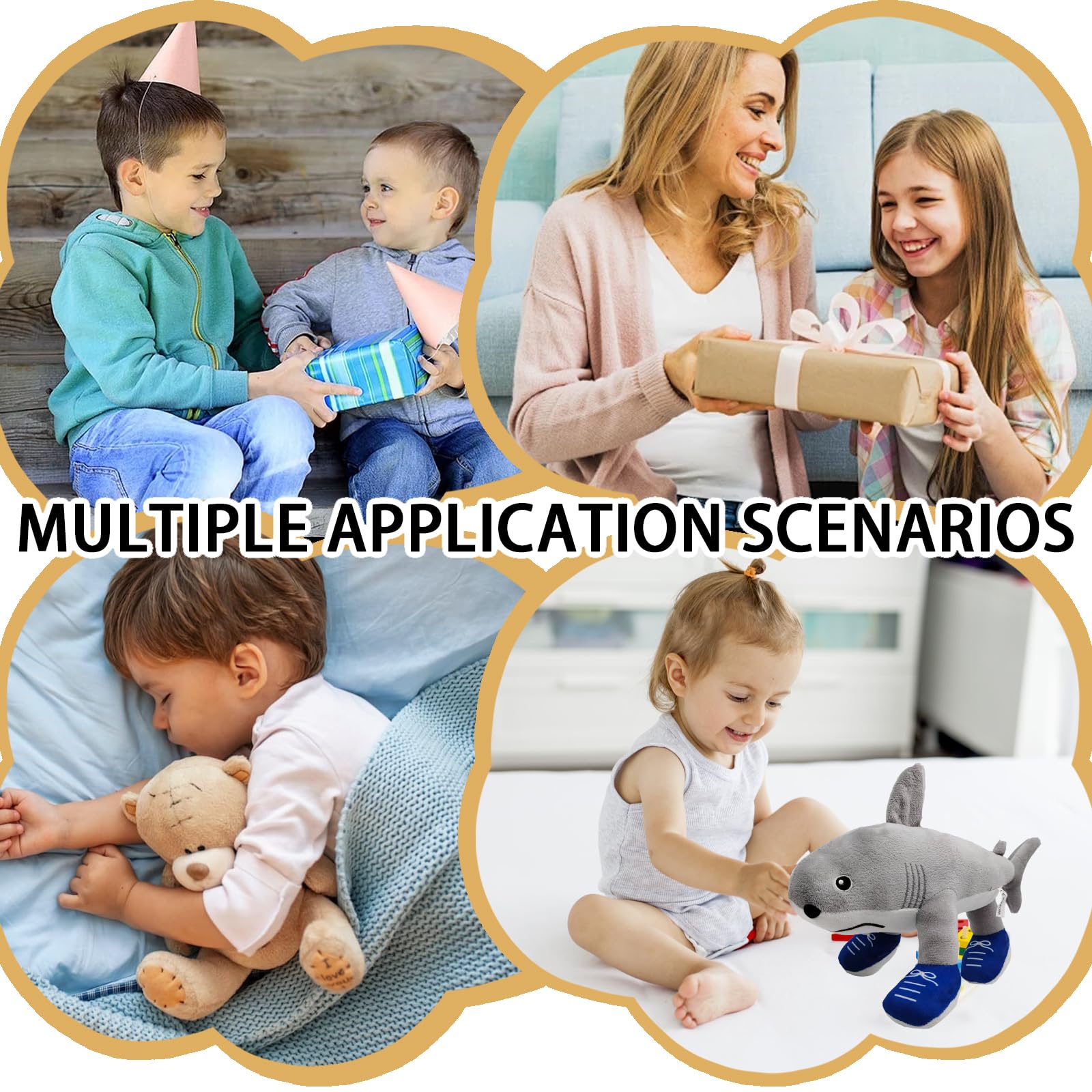 CWENDANER Tralalero Tralala Plush (35 cm) Italian Brain, morbido peluche per bambini, regalo di compleanno e personaggio da collezione (triplo squalo)