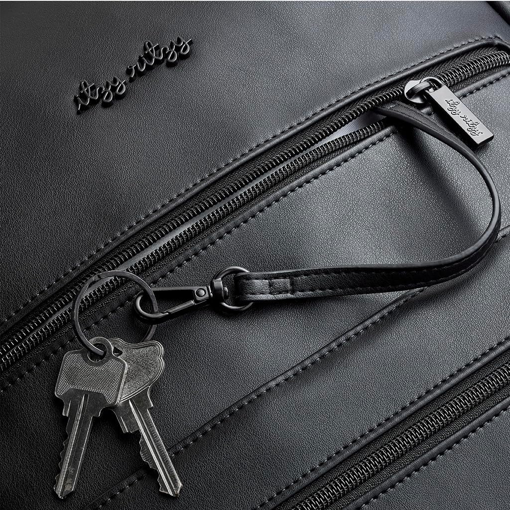 Itzy Ritzy Eras Diaper Bag Backpack – Large Capacity Sleek Daddy Diaper Bag for Men Featuring Neutral Design, 15 Pockets, Changing Pad, Stroller Straps, and Comfortable Backpack Straps, Black - Image 11