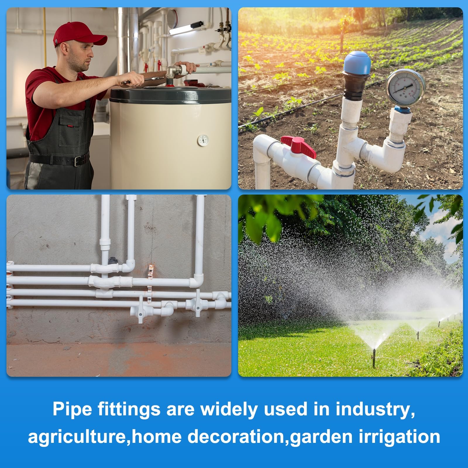 HARFINGTON 8 accesorios de tubería de codo de 45 grados, 2 1/2 pulgadas, 2 vías, conectores de esquina de grado de muebles, codo de ángulo para alcantarillado, fontanería, desagüe, suministros de