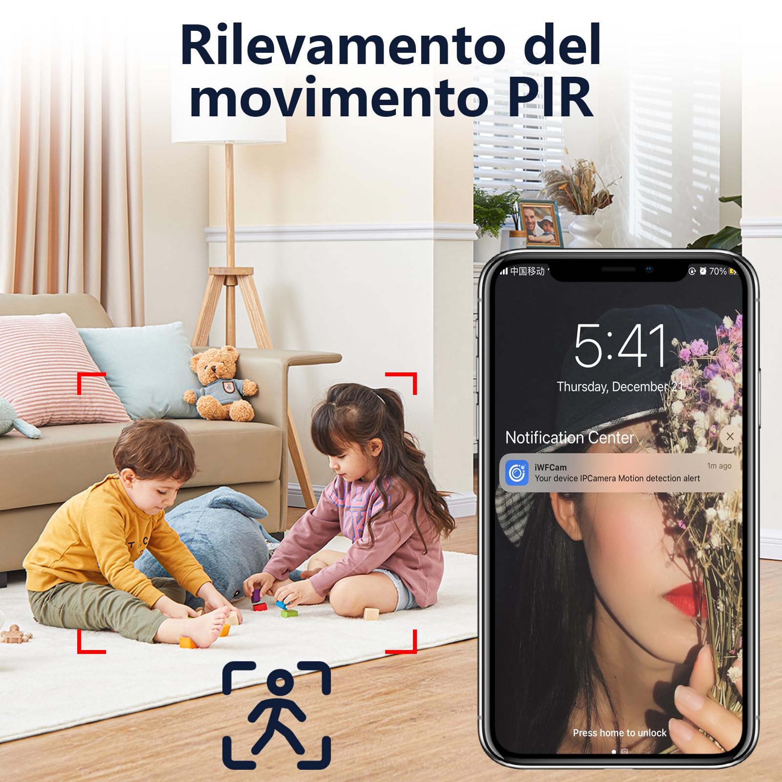 Mini Telecamera Nascosta Spia 4K，Microtelecamera Spia Camuffata con Registrazione, Videocamera Sorveglianza Interno Mini con Rilevamento del Movimento per la casa, l'ufficio e altri ambienti interni
