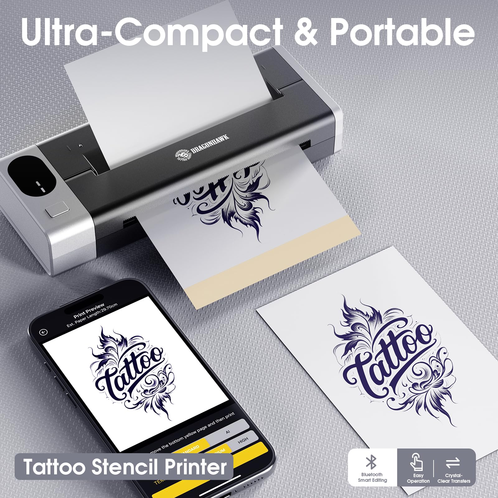 Dragonhawk A1 Pro Rotary Tattoo Pen Machine Kit