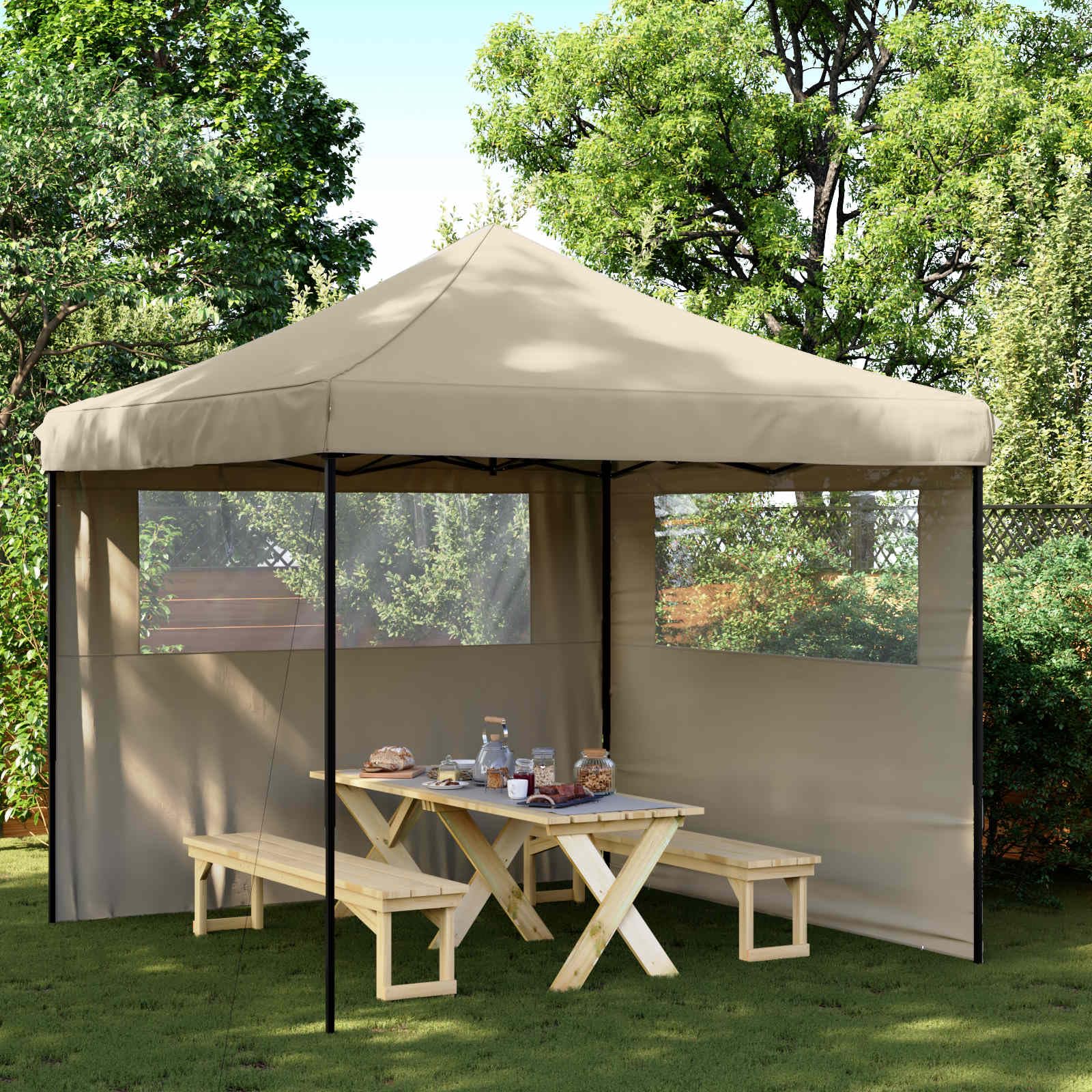 Tienda de campaña para fiestas, tela Oxford, 292 x 292 x 315 cm, con estructura pulverizada, plegable, para eventos al aire libre, bodas, barbacoas, protección solar, protección contra la