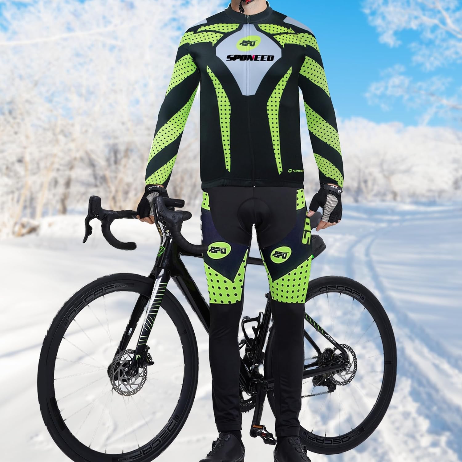 sponeed Men's Cycling Jersey Full Sleeve Riding Wear Long Sleeve T Shirts Pants - Image 6