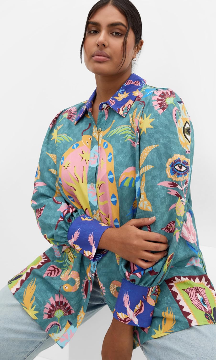 City Chic Women's Plus Size Shirt - Mystic Placement - Image 2