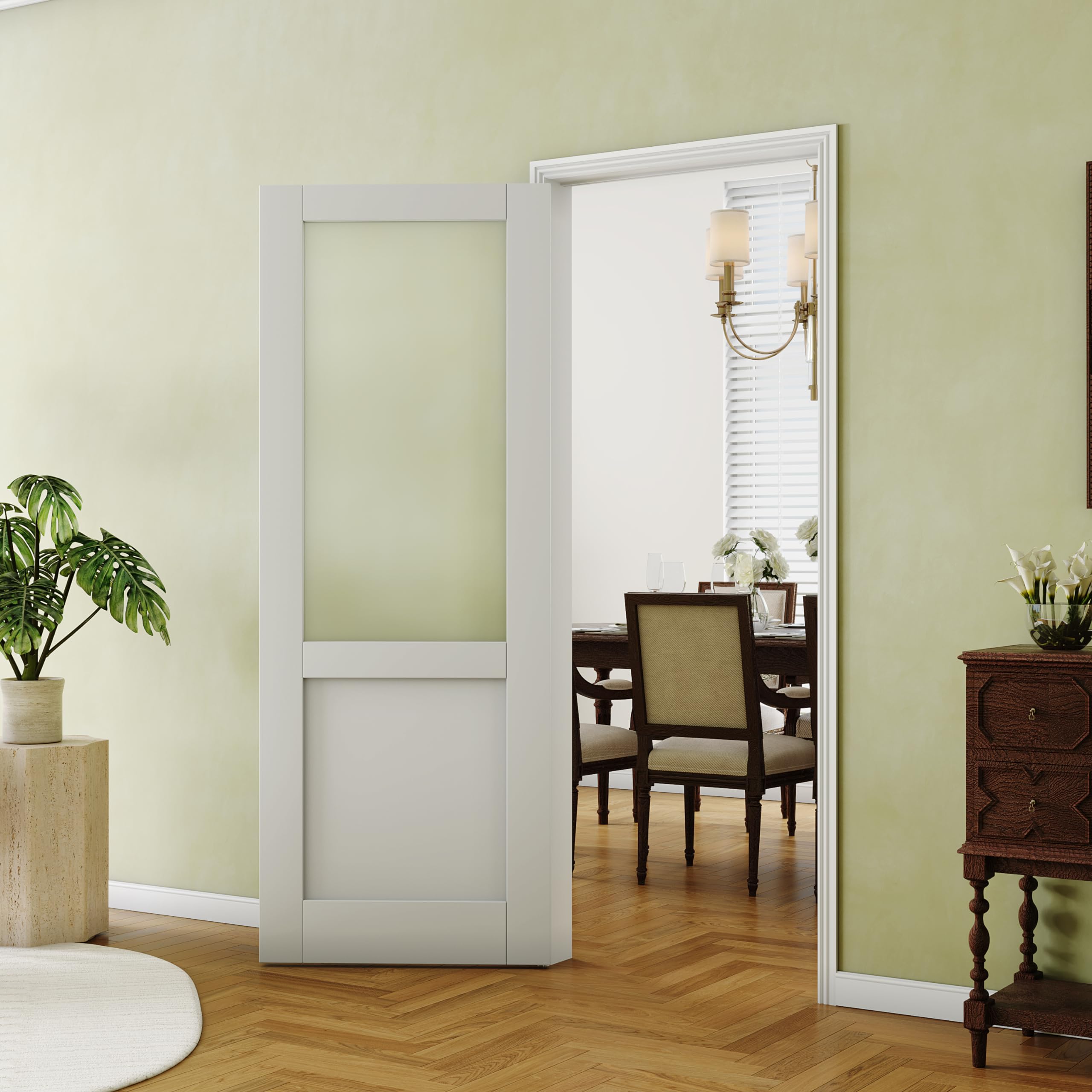 Half-Frosted Glass Interior Door
