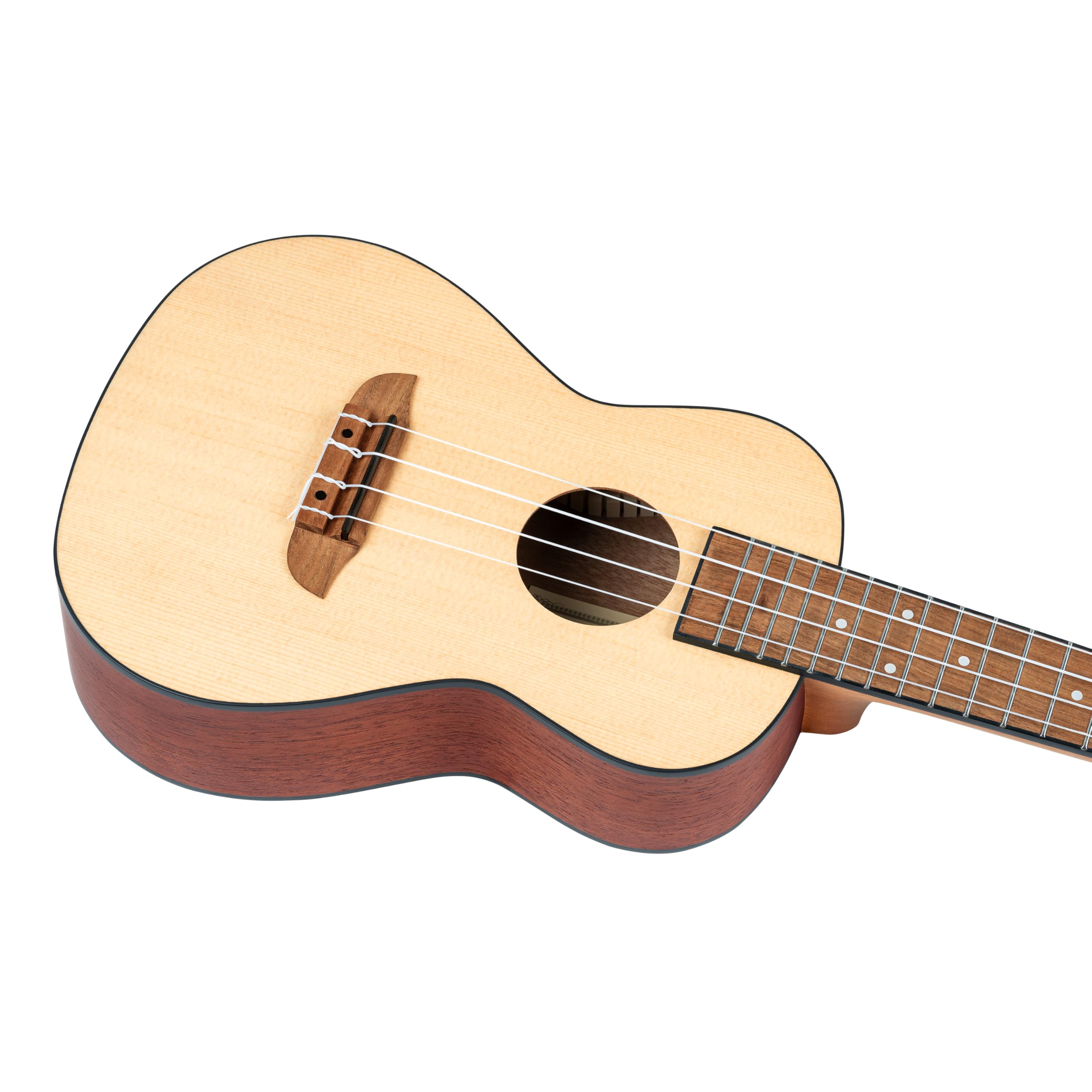 Ortega Guitars Ukulélé Concert Acoustique – Série Bonfire – Épicéa / Sapele, Naturel (RU4)