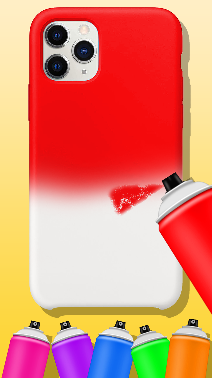 DIY Mobile Case Tie Dye Art Games Spray Paint Games Pop It Phone Case