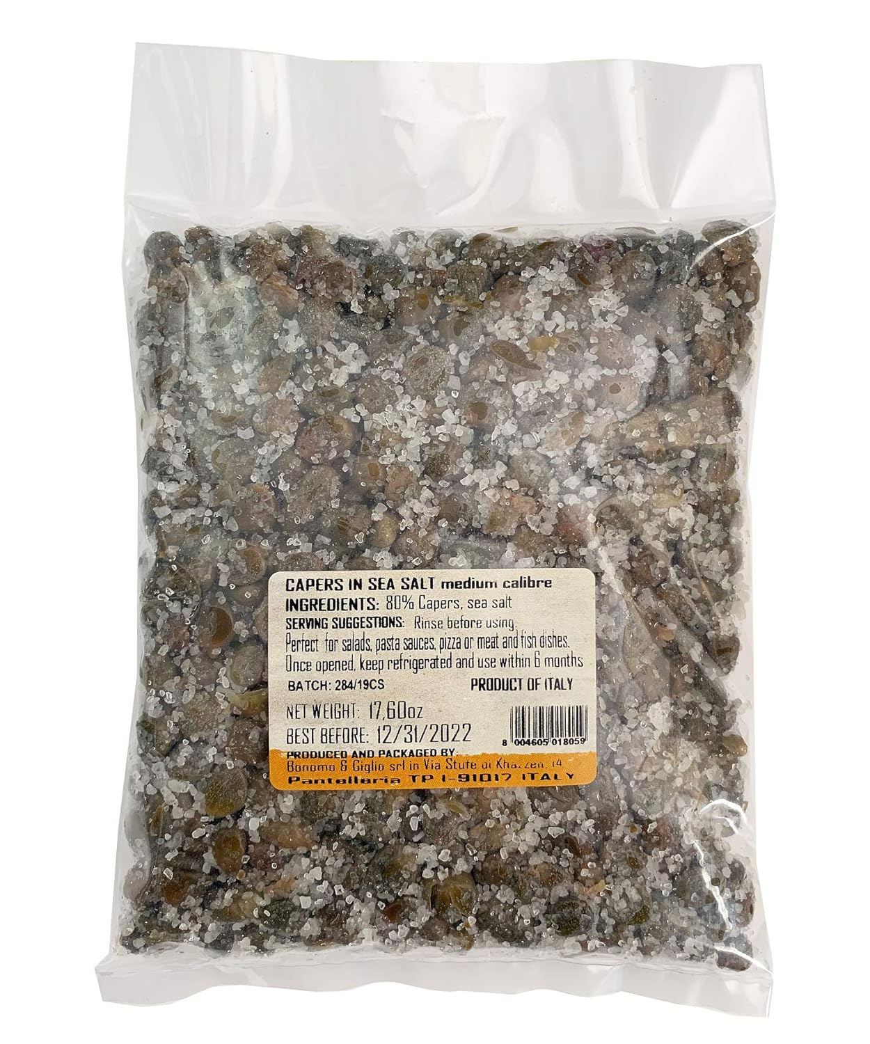 Etimo Pantelleria Capers in Sea Salt (17.6 Ounce)