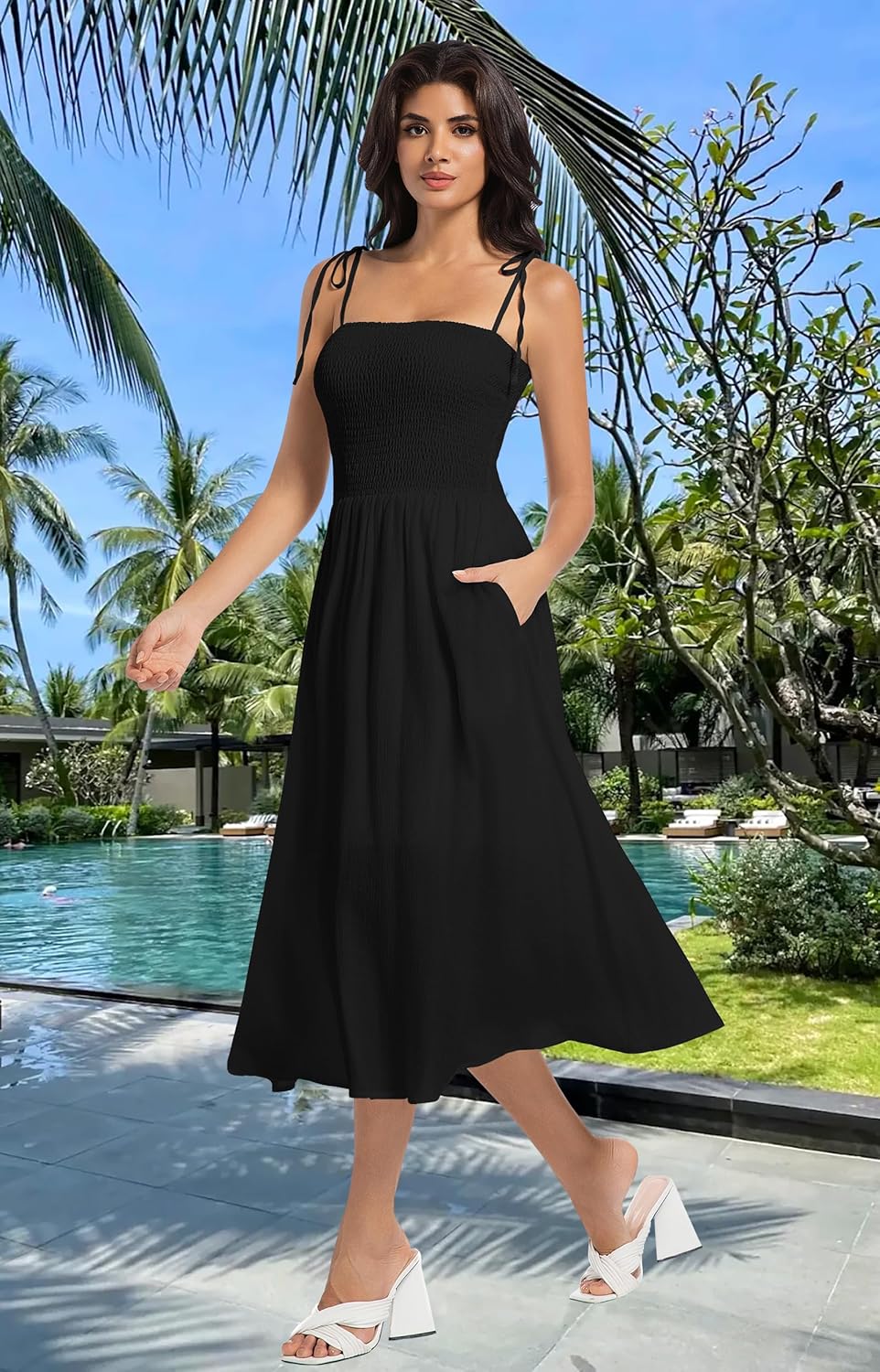 Tsher Women's Strapless Bohemian Beach Maxi Dress Casual Tube Top Long Dress Summer Sundress 0215 - Image 2