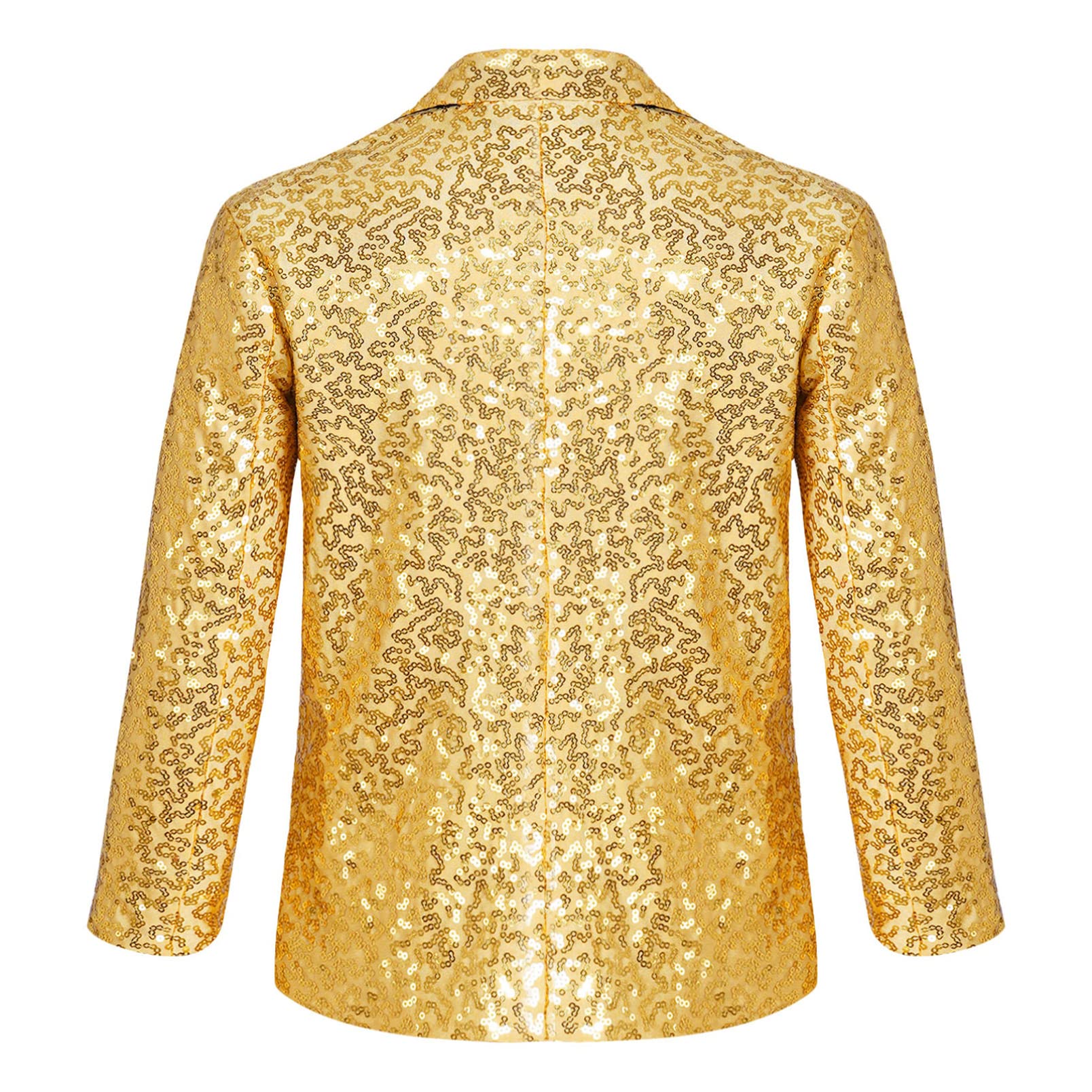 dPois Veste Blazer Enfant Garcon Paillettes Costumes d'honneur Mariage Cérémonie Soirée Manteau Gentilhomme Vestons Anniversaire Banquet Party Fête 5-16 Ans