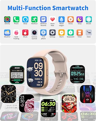 Miniatura 6 de Reloj inteligente para hombres y mujeres (Alexa incorporado), monitor de fitness HD de 1.83 pulgadas, llamada Bluetooth 5.3, monitor de sueño SpO2