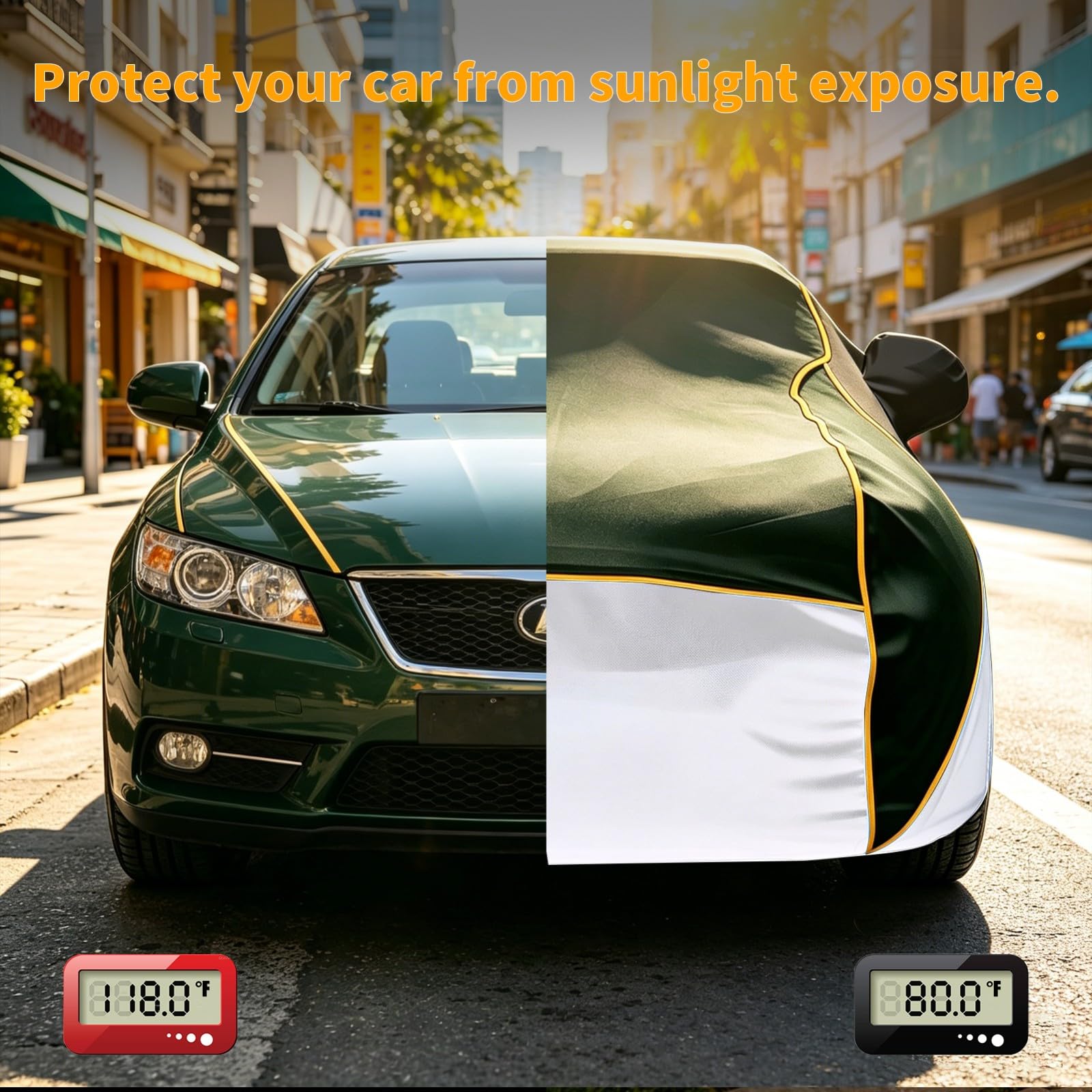 Telo Antigrandine Auto EVA Imbottito, per Ope Manta B Telo Copri Auto Esterni Esterno Impermeabile Traspirante Copertura Upgrade Anti-Grandine Auto,SUV E Berline-Argento