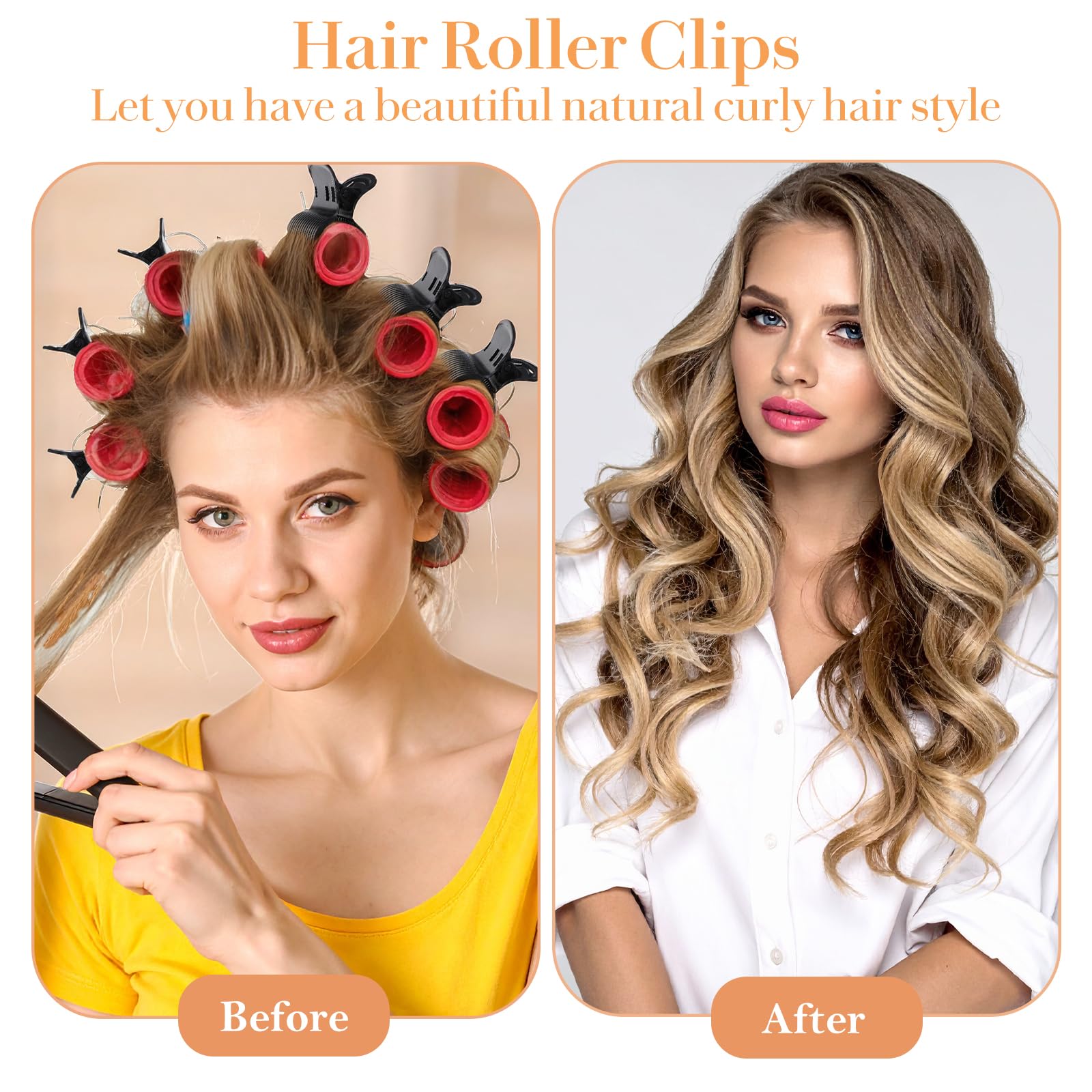 Heclia 12PCS Hot Roller Clips Plastic Perm Insulation Hair Styling Clips Hair Curler Claw Clip Replacement Roller Clip Hairs Section Styling Safety & Heated Resistance Lightweight for Women Salon - Image 3
