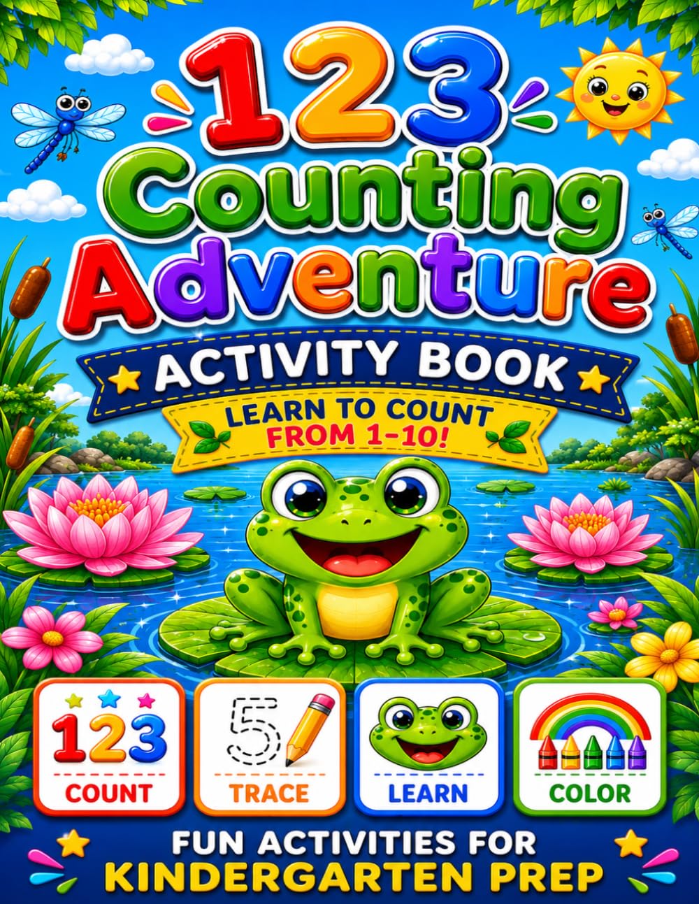 123 Counting Adventure Activity Book: Learn to Count from 1-10 (Carole's Creative Corner Learning Adventures)