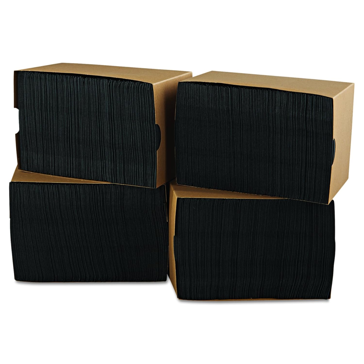 Hoffmaster 180313 Beverage Napkins, 2-Ply, 9 1/2 x 9 1/2, Black (Pack of 1000)