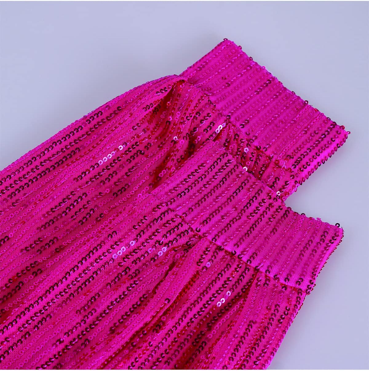 Aelidiya Women's Glitter Sequin Long Loose Pants Bling Party Clubwear Elastic Casual Pants