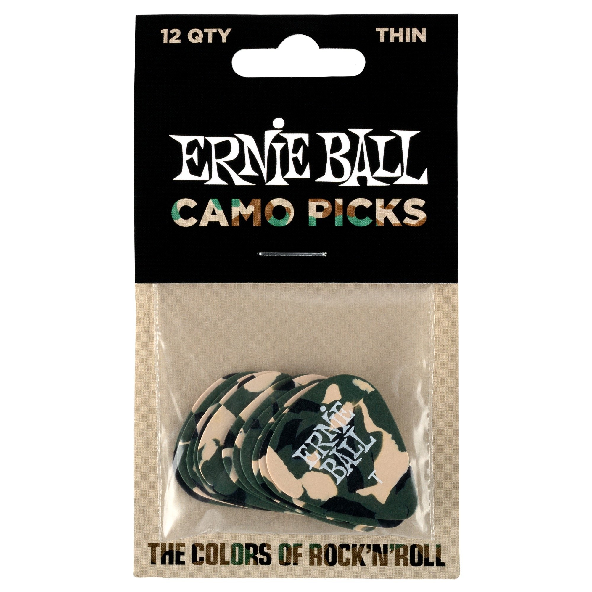 Amazon | Ernie Ball カモフラージュ セルロース 薄いバッグ 12枚