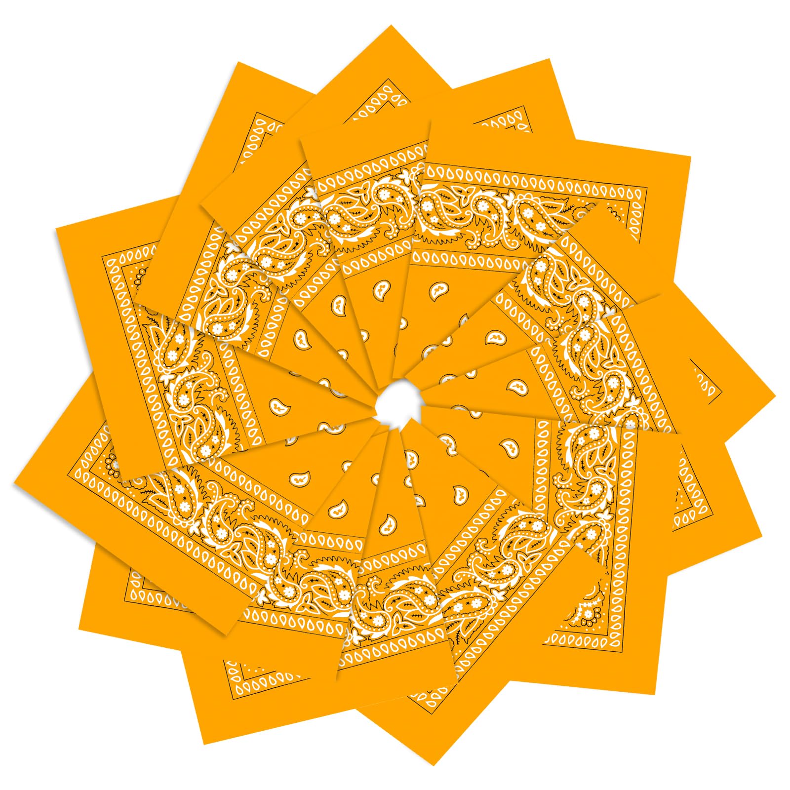 12 Pack Bandanas Unisex Paisley Cowboy Bandanas Bulk Multi Purpose Headband Scarf for Men Women Costume