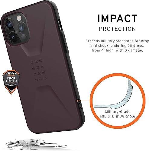Miniatura 3 de URBAN ARMOR GEAR UAG - Funda diseñada para iPhone 12 Pro Max pantalla de 6.7 pulgadas elegante funda protectora civil ultrafina que absorbe los