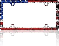 Vista 13 de Marco de matrícula con estampado de vaca en blanco y negro, marcos divertidos para placa de matrícula, patrón de animales, soporte de accesorios