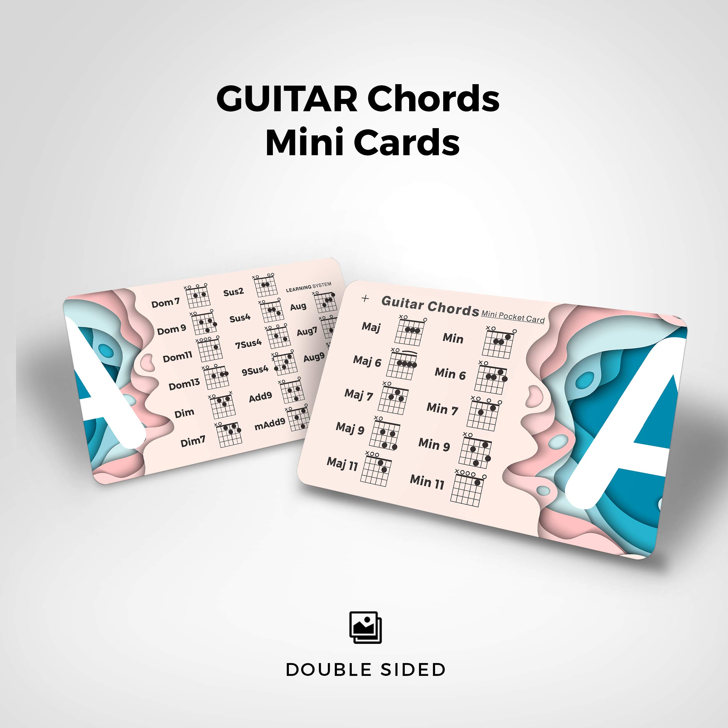 Buy Guitar Chord Chart of Laminated Chords Reference Cheatsheets for