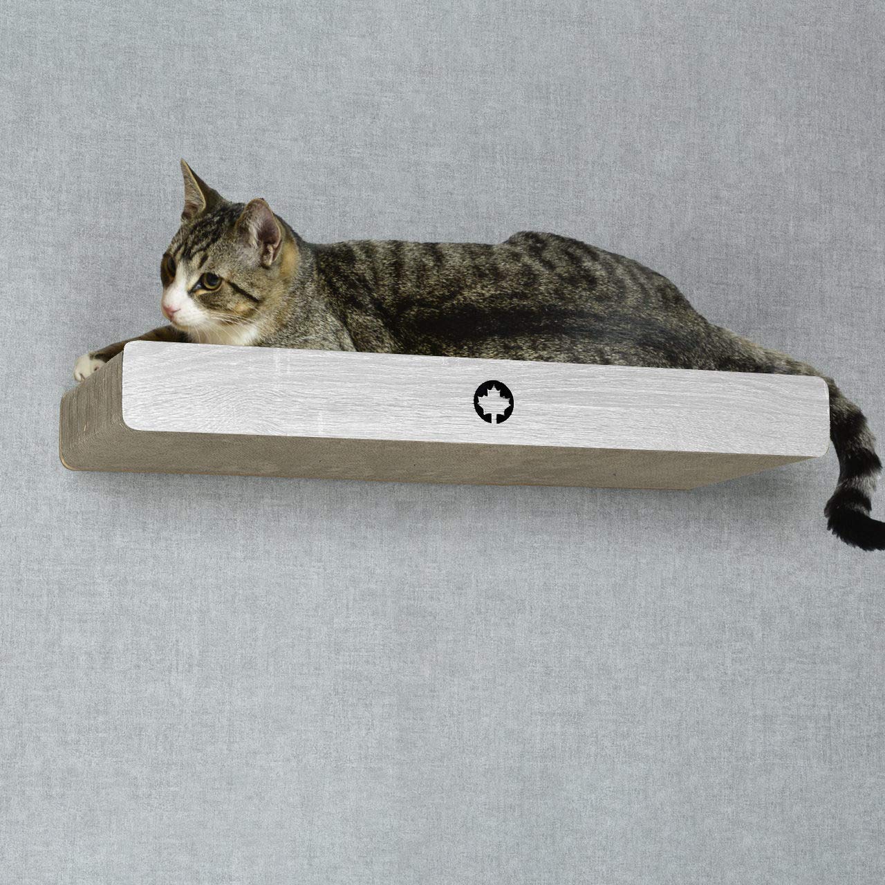 CanadianCat Company | Catwalk aus 3er Kratzbrett-Set mit verdeckter Wandbefestigung Cloud | hellgrau | ca. 70 x 30 x 8 cm Kletterwand Katze Catwalk