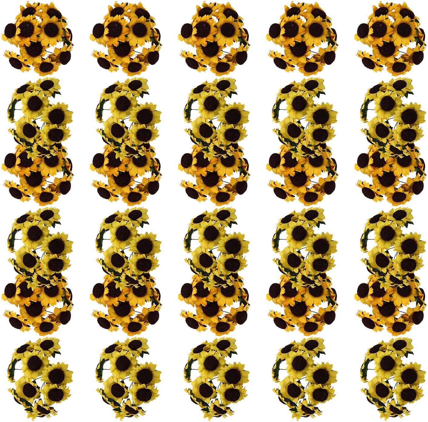 Kichvoe 200pcs DIY Sunflower Decor for Box, Paper Foam Wire