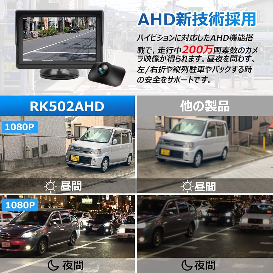 Amazon.co.jp: PARKVISION 1080Pサイドカメラセット AHDバック