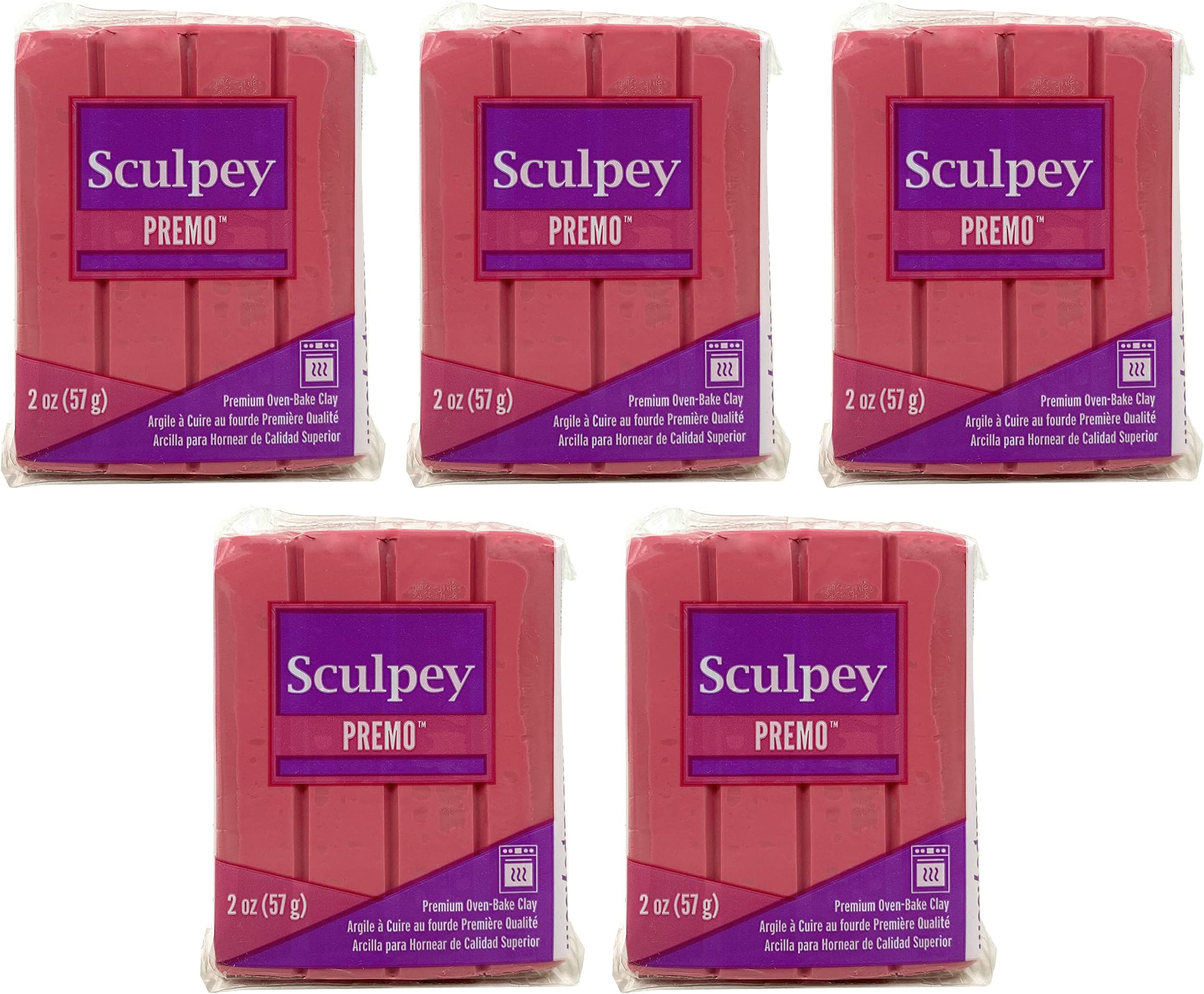 Sculpey Premo Oven-Bake Clay - 5 Pack Of Black Modeling Clay For Crafts & Art Projects
