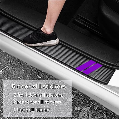 Miniatura 2 de YOSRTER 5 calcomanías decorativas para umbral de puerta, para Dodge Charger Challenger Durango Journey, ajuste universal para todos los autos Dodge