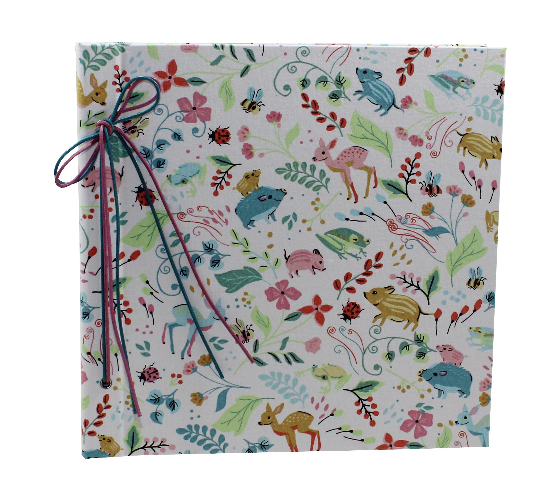 Álbum de fotos infantil Forest con cubierta de tela de algodón y cordón