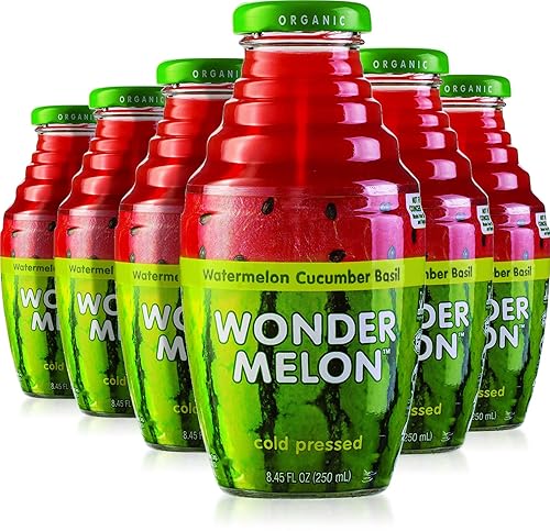 Wonder Melon Organic Watermelon Juice with Cucumber & Basil, 8.45oz