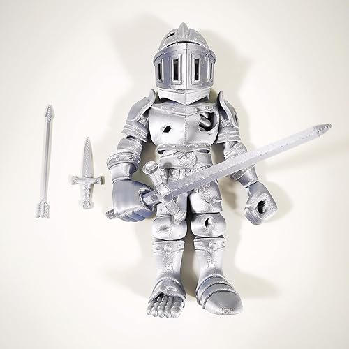 Miniatura 3 de Caballero esqueleto impreso en 3D, caballero esqueleto articulado, figura de esqueleto flexible con accesorios extraíbles, juguete para ansiedad