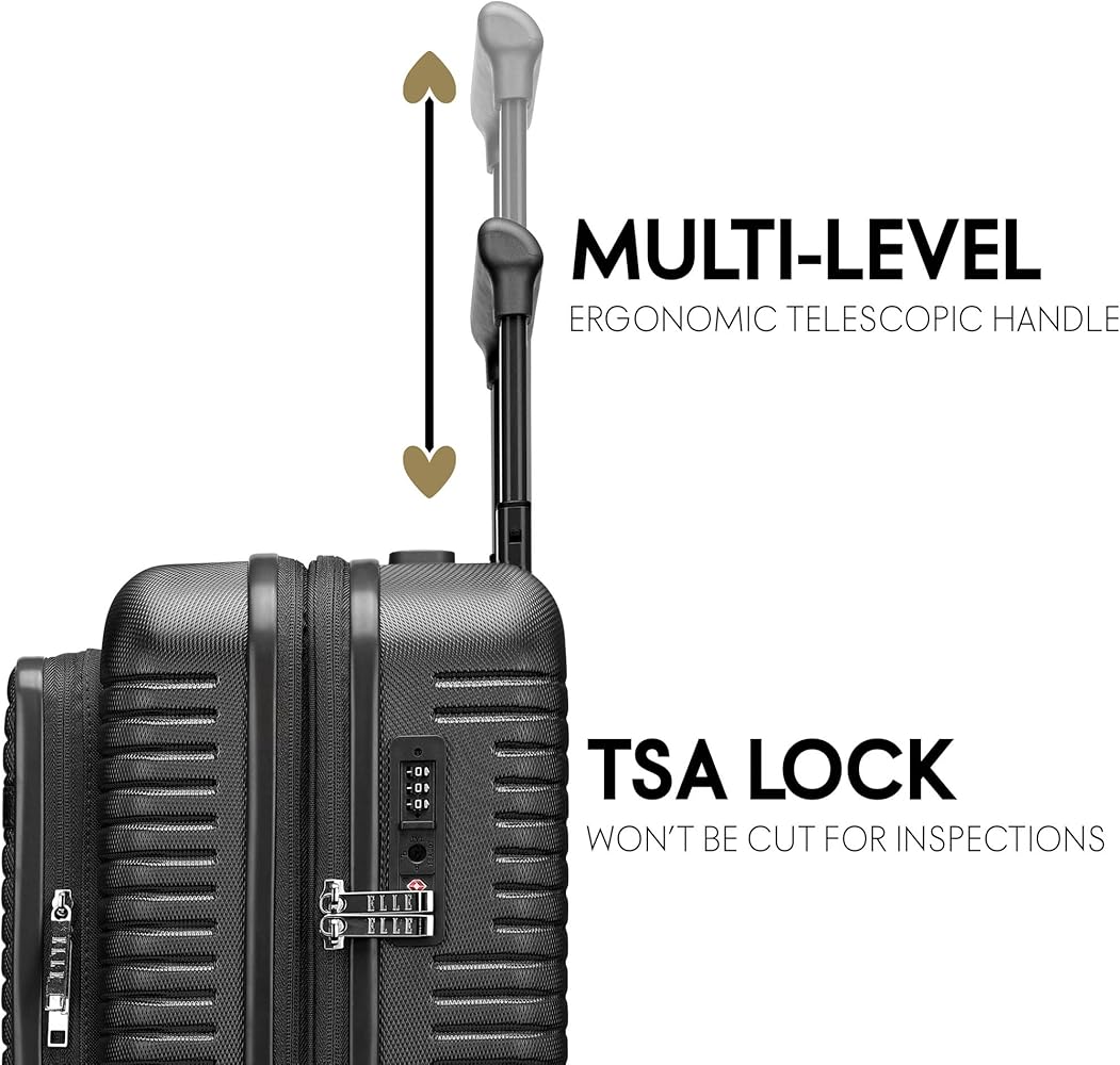 Amazon.com | ELLE Escape Expandable Carry-on Suitcase with Front