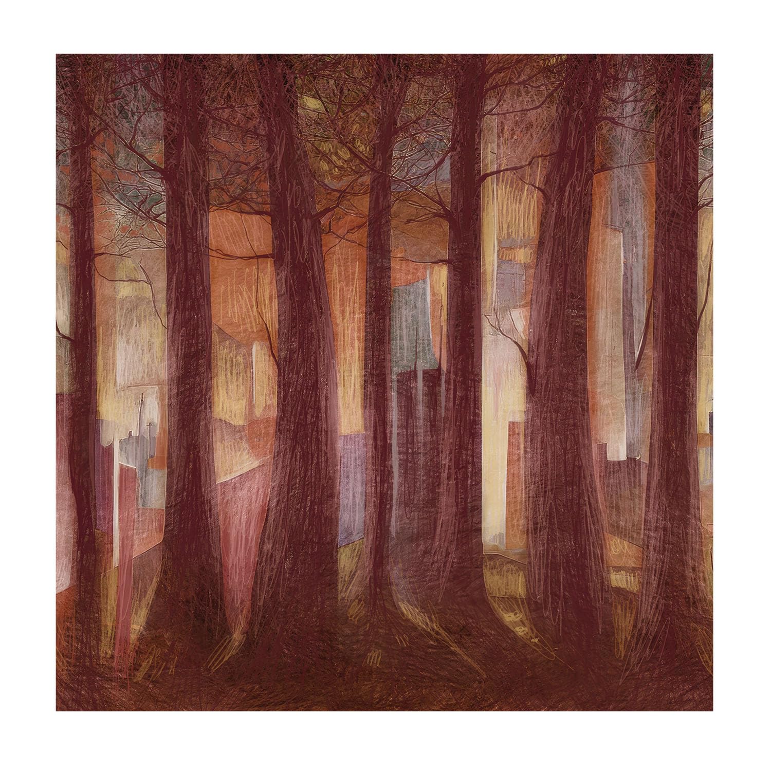 Papel Pintado Textil De Tejido No Tejido 250x250 cm Paisaje misterioso