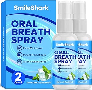 Fresh Breath Spray (2 Pack), Mouth Moisturizer for Dry Mouth, Long Lasting Mint Flavor, 1.69 oz Travel Size, Alcohol-Free & Sugar Free, Natural Ingredients for Bad Breath Instant Fresh