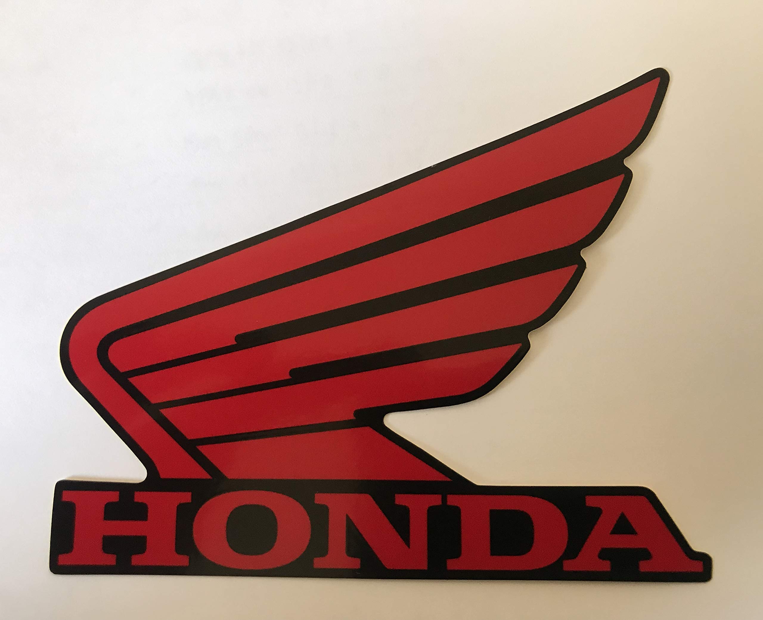 Coppia Adesivi Originali Honda Per Serbatoio - 90mm Bianco/Rosso - Decalcomanie Sinistra E Destra