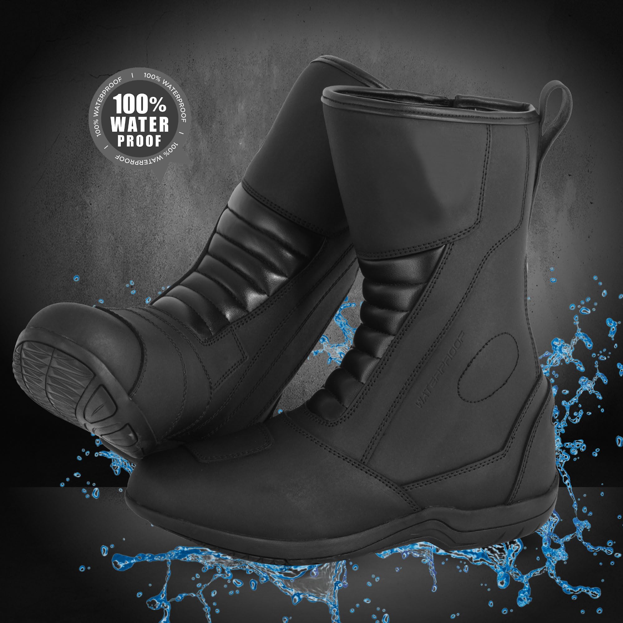 Chaussures de moto pour homme, chaussures de rue renforcées, protection contre les chocs, semelle antidérapante