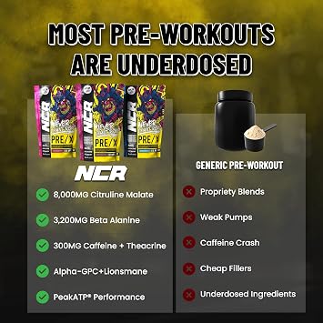 Never Count REPS Pre Workout Bundle - 3 x 130g Pouches (30 Servings Total) - Cherry Cola, Blue Razz & Triple Berry - Energy Drink Powder with Caffeine, Citrulline & Beta Alanine