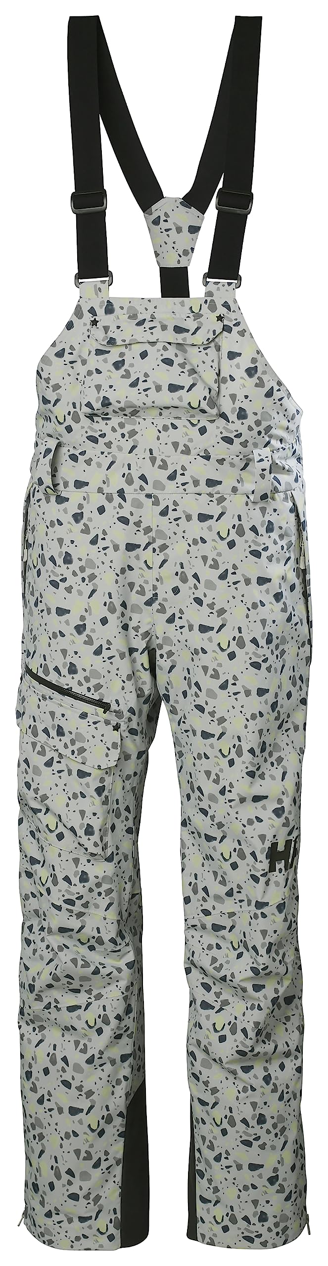 Helly-Hansen Powderqueen Bib Pant - Damen Schneehose zum Skifahren, wasserdicht, isolierte Winterausrüstung, 917 Mellow Grey - XL