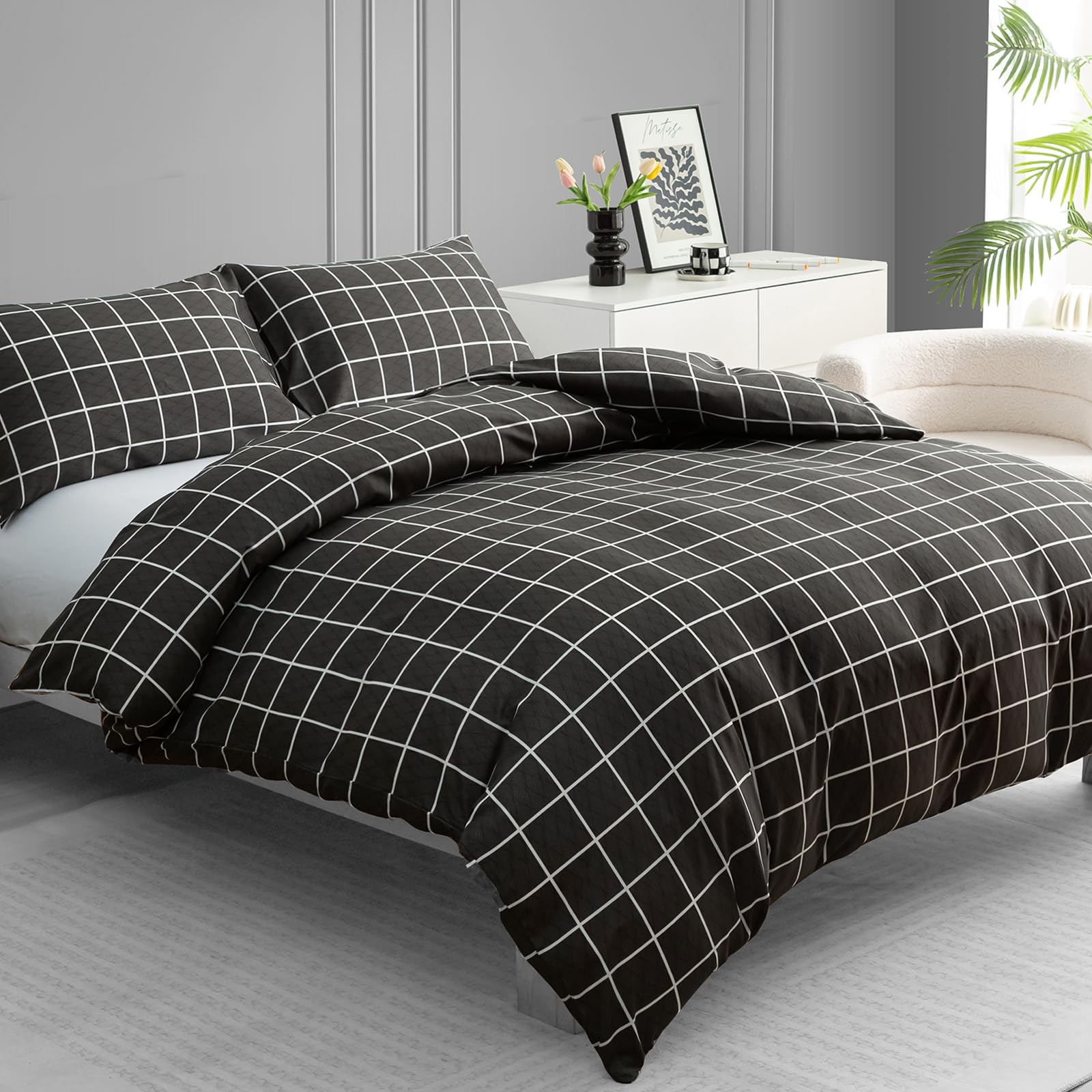 Pamposh Lazzaro Double Duvet Set Premium Brushed Microfiber Duvet Cover Double Ultrasoft  Duvet Double Cover Set With Zipper Closure from B&Q
