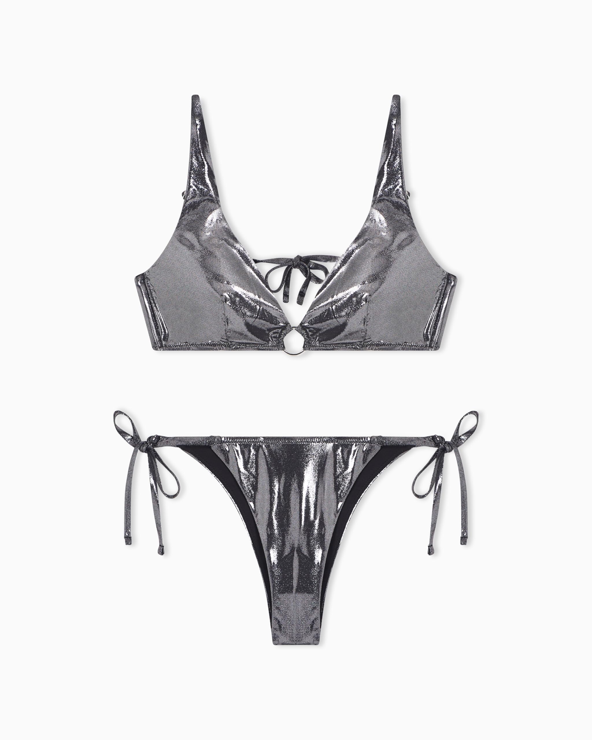 Emporio Armani Triangle+Brazilian Bikini Set di Bikini Donna