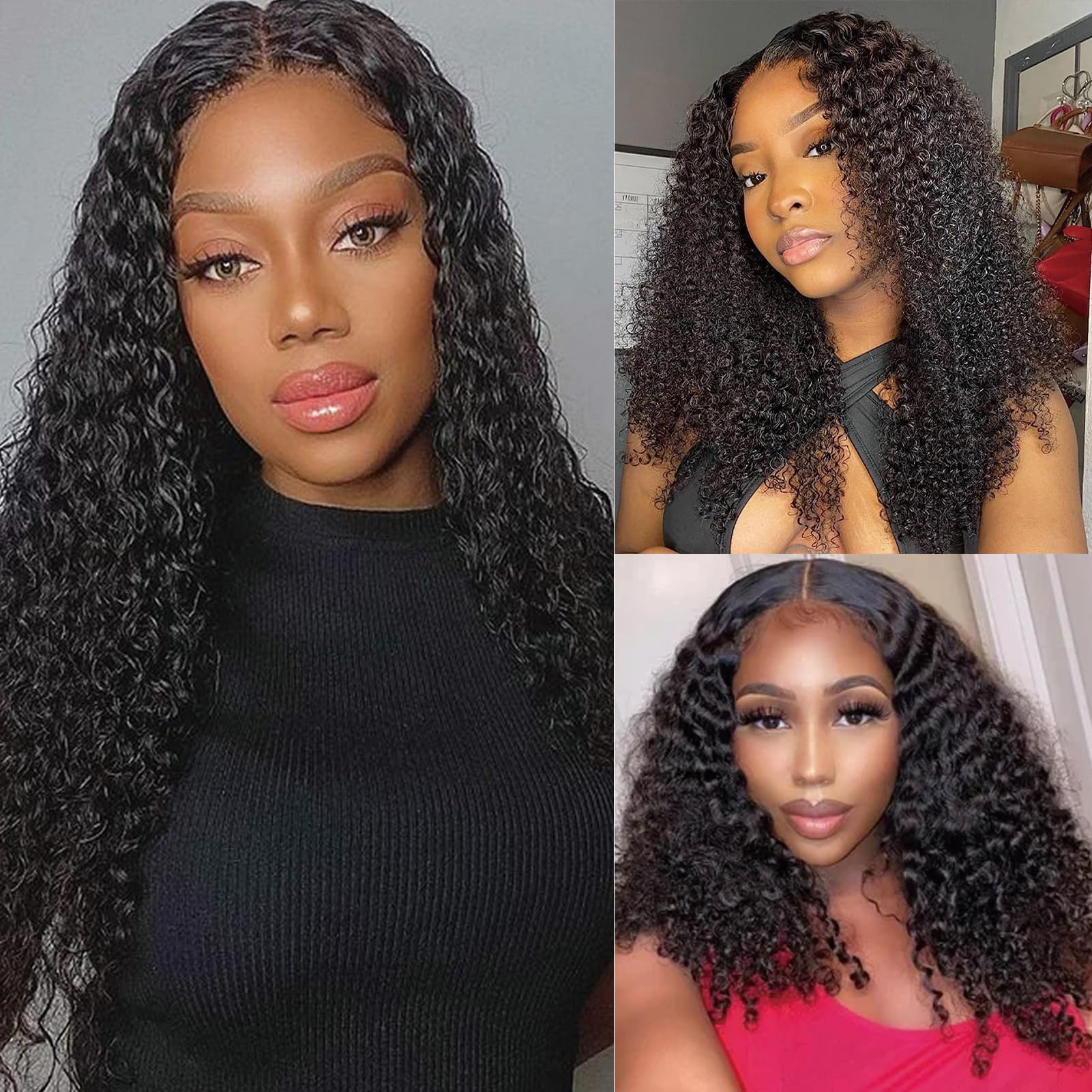 Amazon.com : AceWig U Part Human Hair Wig Curly 20 Inch 