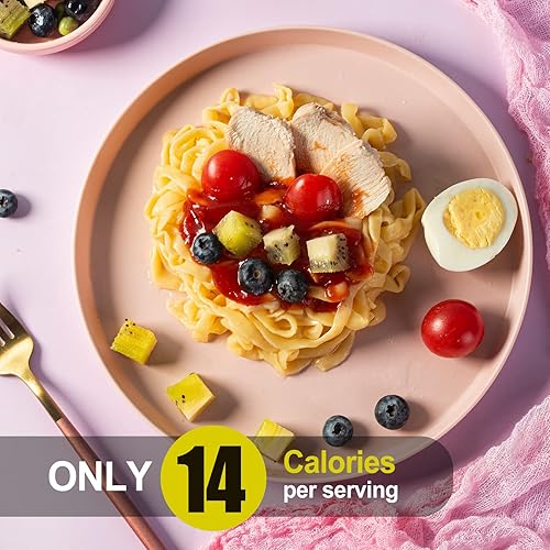 Miniatura 3 de Hethstia Konjac Fettuccine de fideos, pasta Shirataki baja en carbohidratos, apta para dieta keto y paleo, sin gluten, vegano, bajo en calorías,