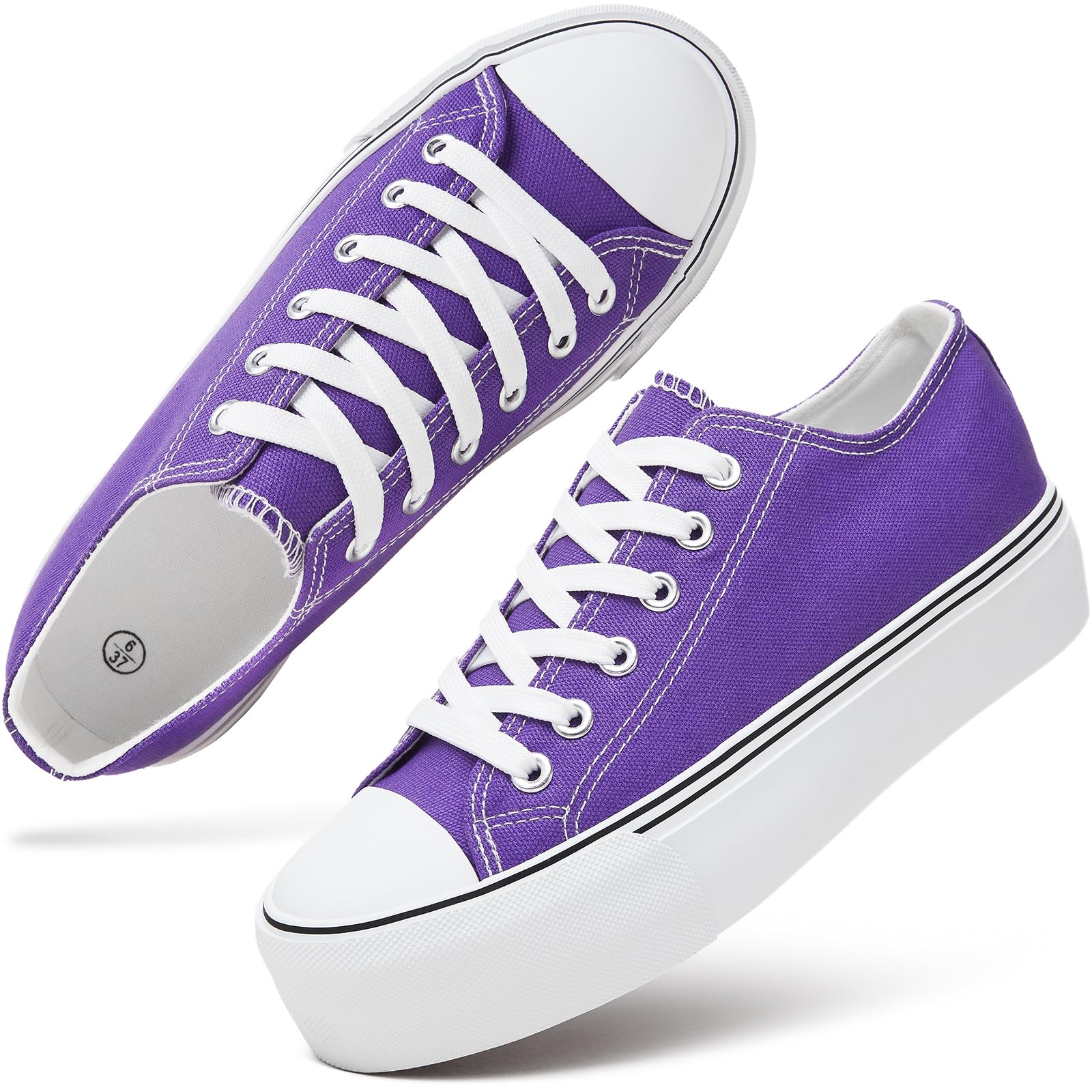Womens Platform Canvas Sneakers Tennis Shoes